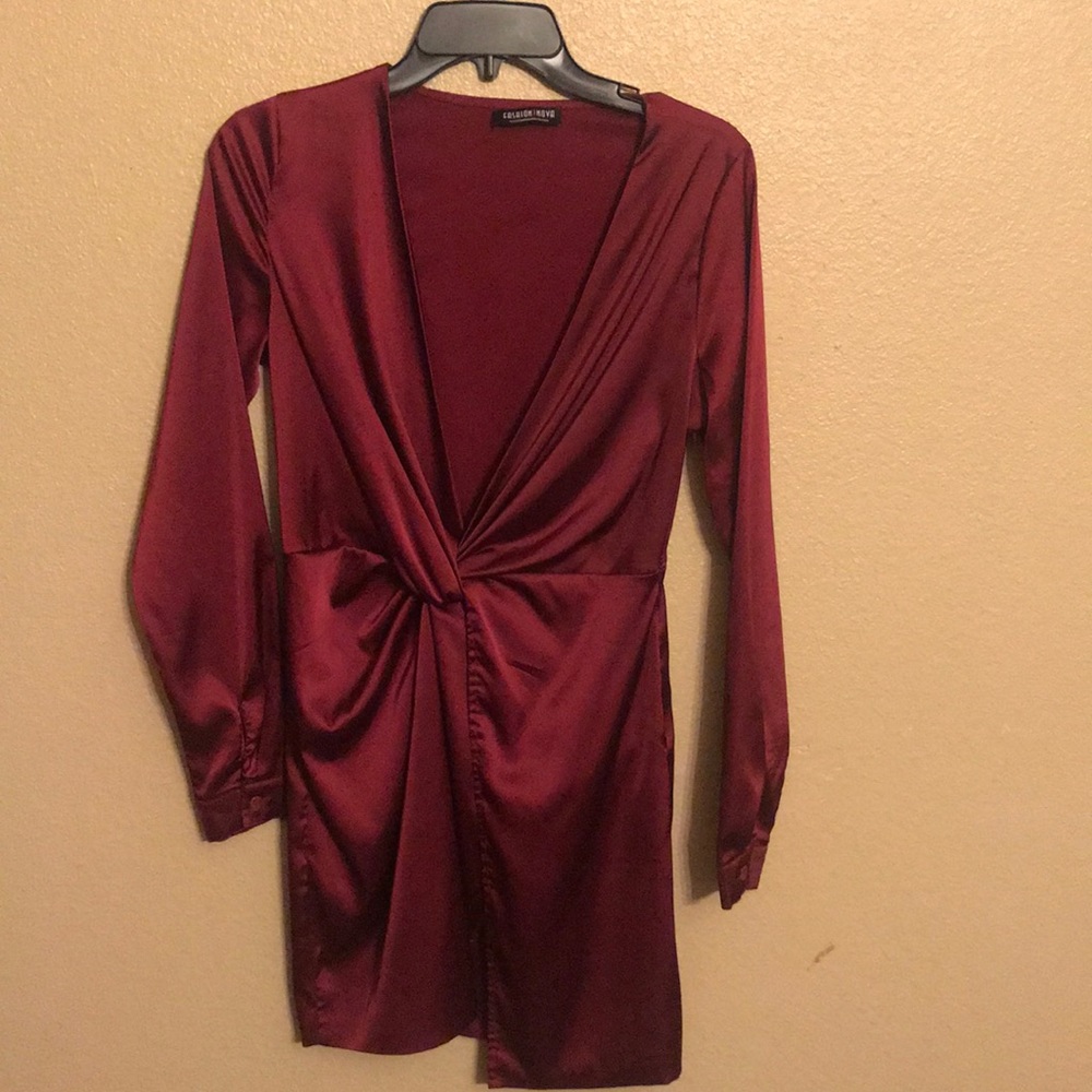 Silky dress.